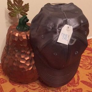 NWT Satin Baseball Cap in Steel Gray